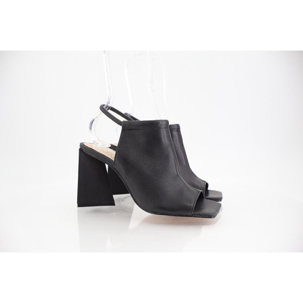 Vince Camuto Avangila Women's Open Toe Leather Heeled Sandal Black Size 6 M